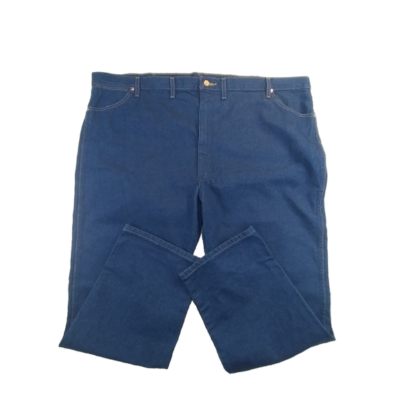 Vintage Wrangler Mens 50X30 Dark Denim Blue Jeans Cowboy Cut Mexico 100% Cotton - Picture 2 of 7